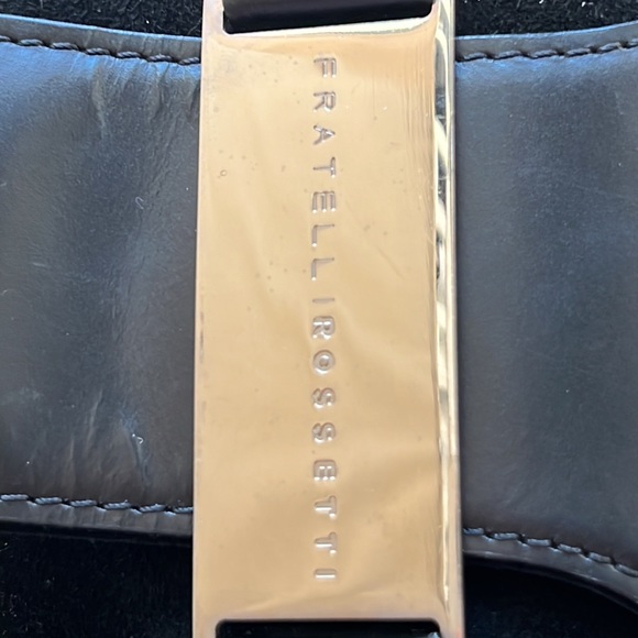 Preowned Fratelli Rossetti black handbag suede & leather, shoulder strap… - Picture 5 of 9